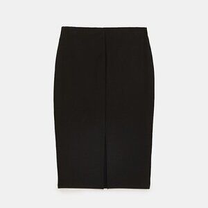 Zara black front pleated pencil skirt‎ size XS